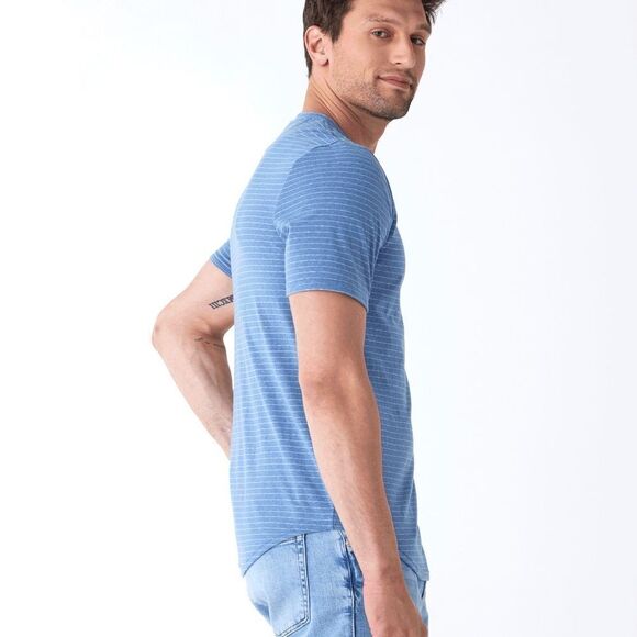 Thread 4 Thought Topview Stripe Triblend SS Henley Blue L NWT Stitch Fix - Picture 5 of 8